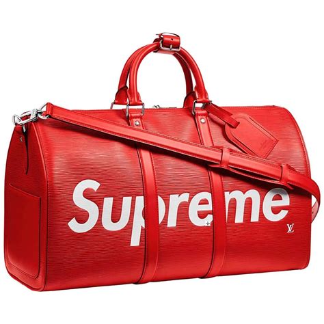 supreme duffle bag red louis vuitton|supreme louis vuitton wallet stockx.